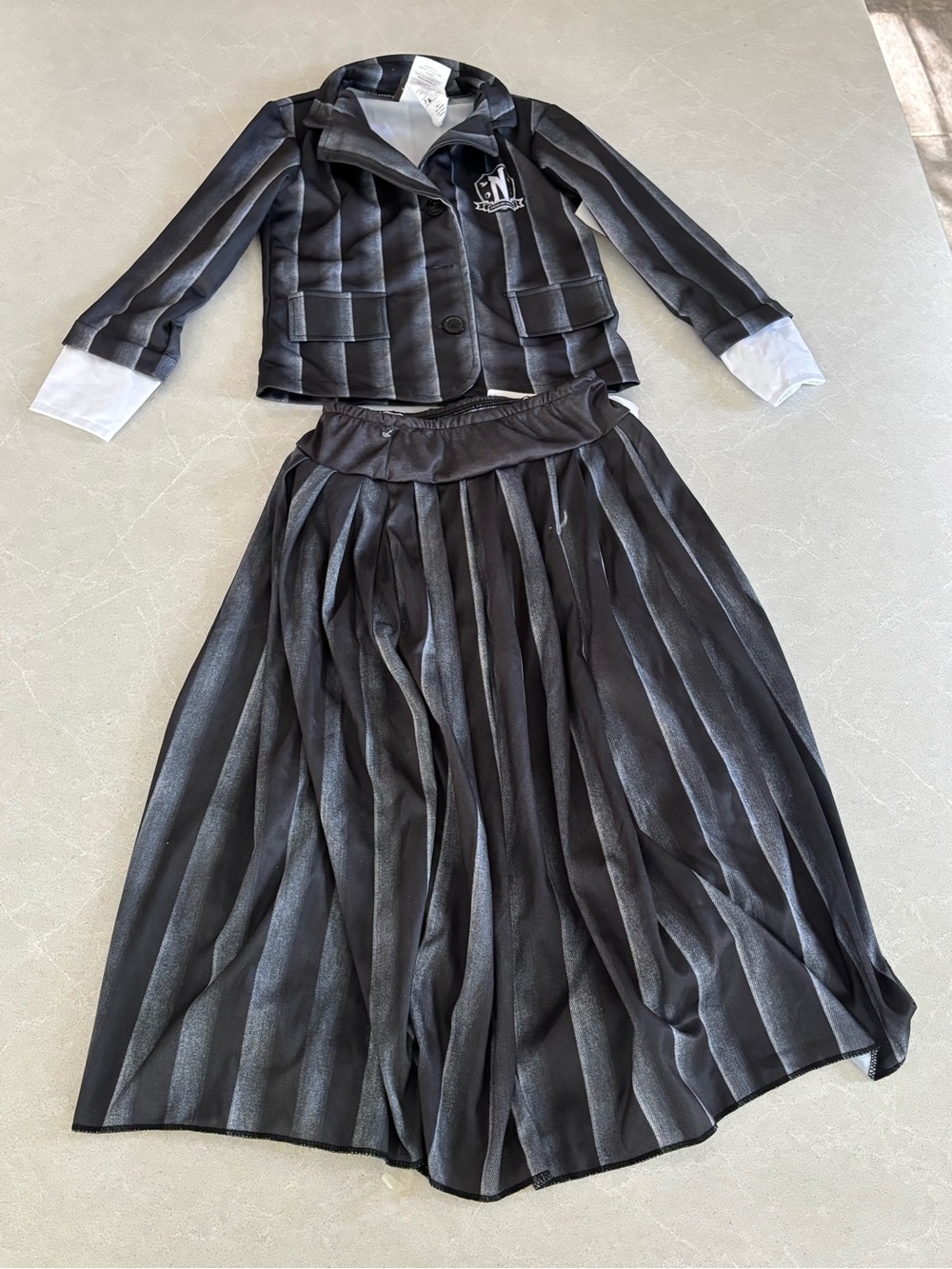 Rubie's Wednesday Addams Nevermore Academy Costume Skirt Jacket Set Small 4-6